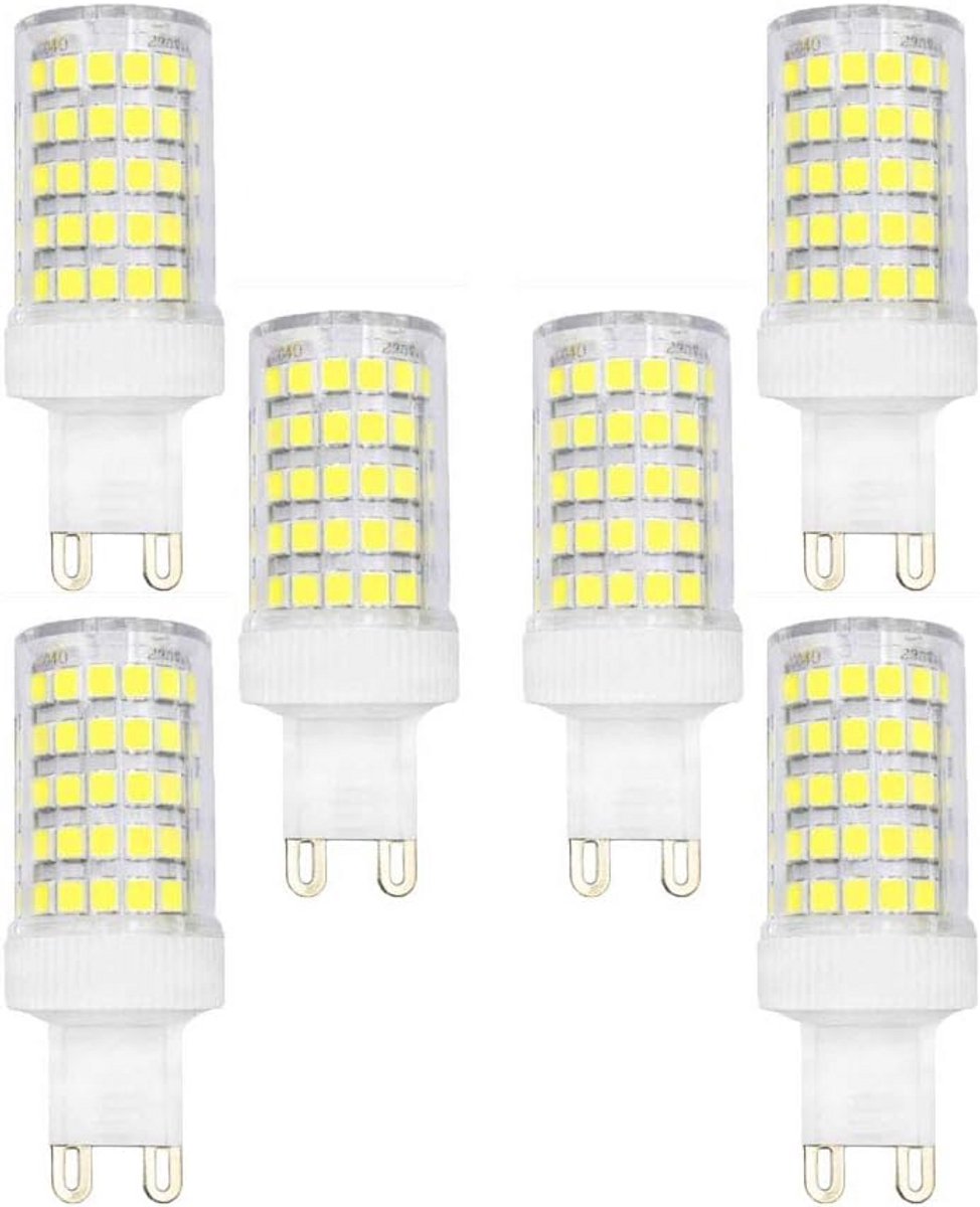 G9 LED Lamp 10W - Vervanging voor 100W Halogeen - 6000K Koelwit - 1000 Lumen - 360° Stralingshoek - Niet Dimbaar - Keramische Basis - Set van 6