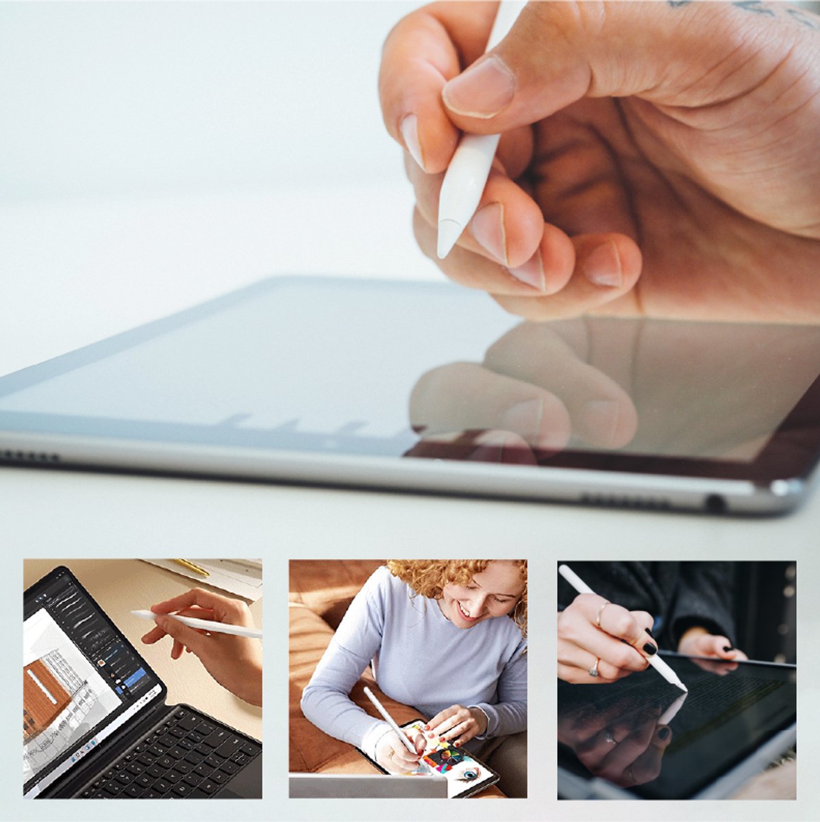 Barev® 2-in-1 Universele Stylus Pen voor Android en iPad – met Echte Dual Mode – voor Tablet, iPad, Android, Windows & Smartphones – Zwart – foto 4
