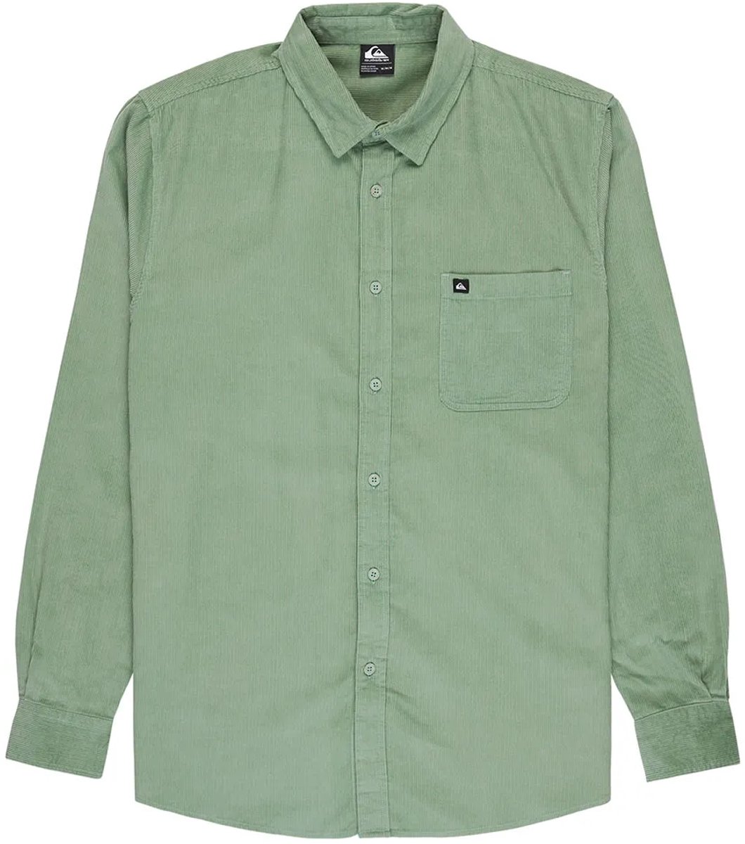 Quiksilver Smoke Trail Cord Overhemd Met Lange Mouwen 2XL Man Groen
