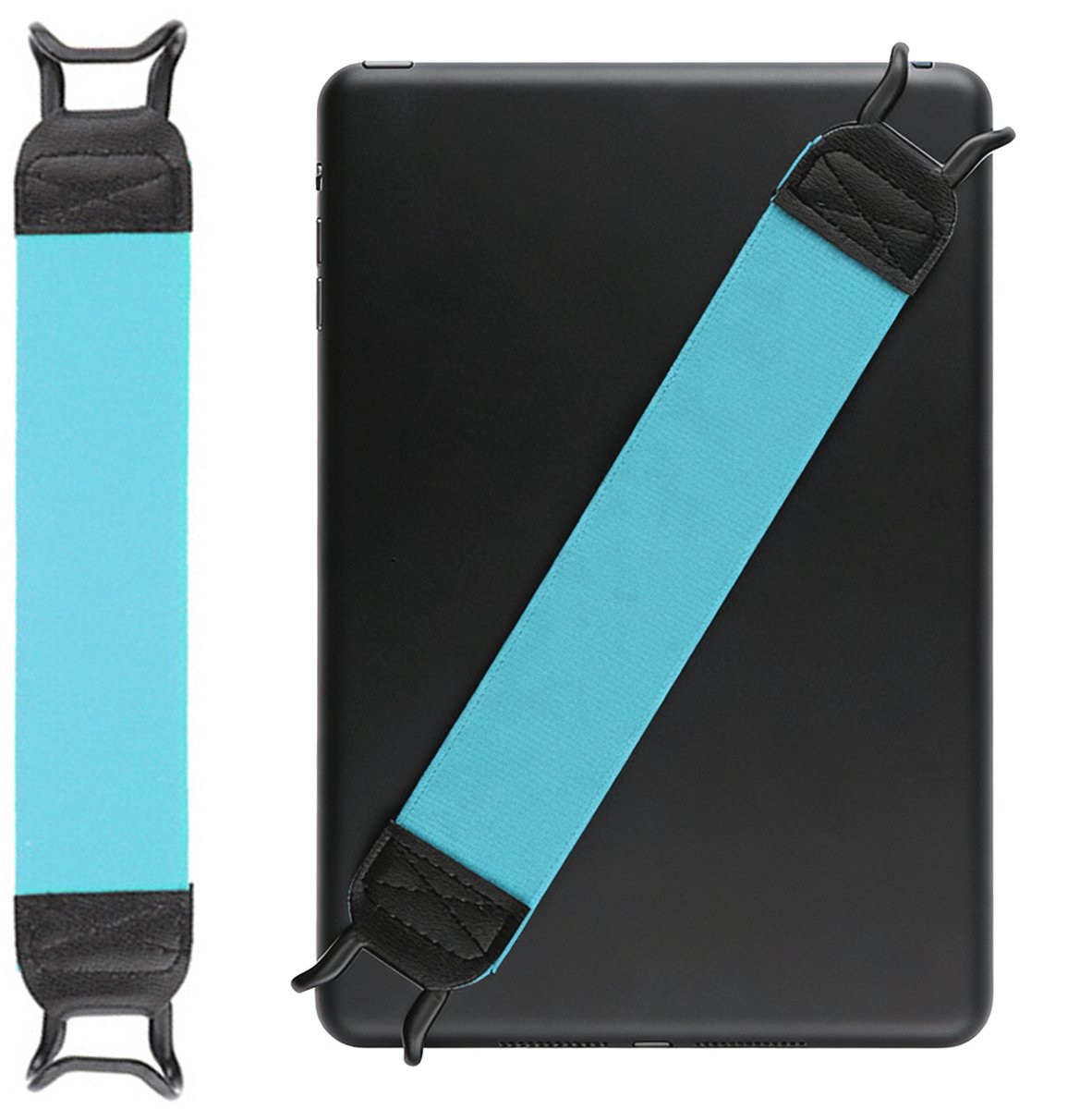 Antislipband voor tablets - 3*20 cm - Geschikt voor tablets van 7,8 tot 13 inch - Veiligheidsband voor tablets - Ook geschikt voor mobiele telefoons en e-readers - Bediening met één hand - Voorkomt vallen - Vermindert de druk op de vingers