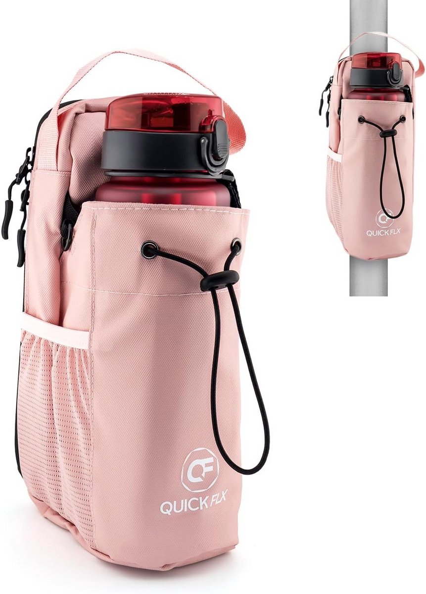 Compacte Sling Bag voor Sport en Training met Magneetbevestiging en Flessenhouder