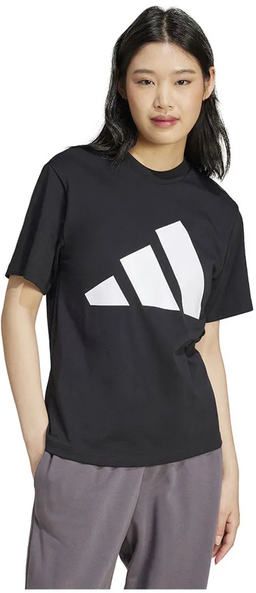 Adidas Essentials Big Logo Cotton T-shirt Met Korte Mouwen S Vrouw Zwart