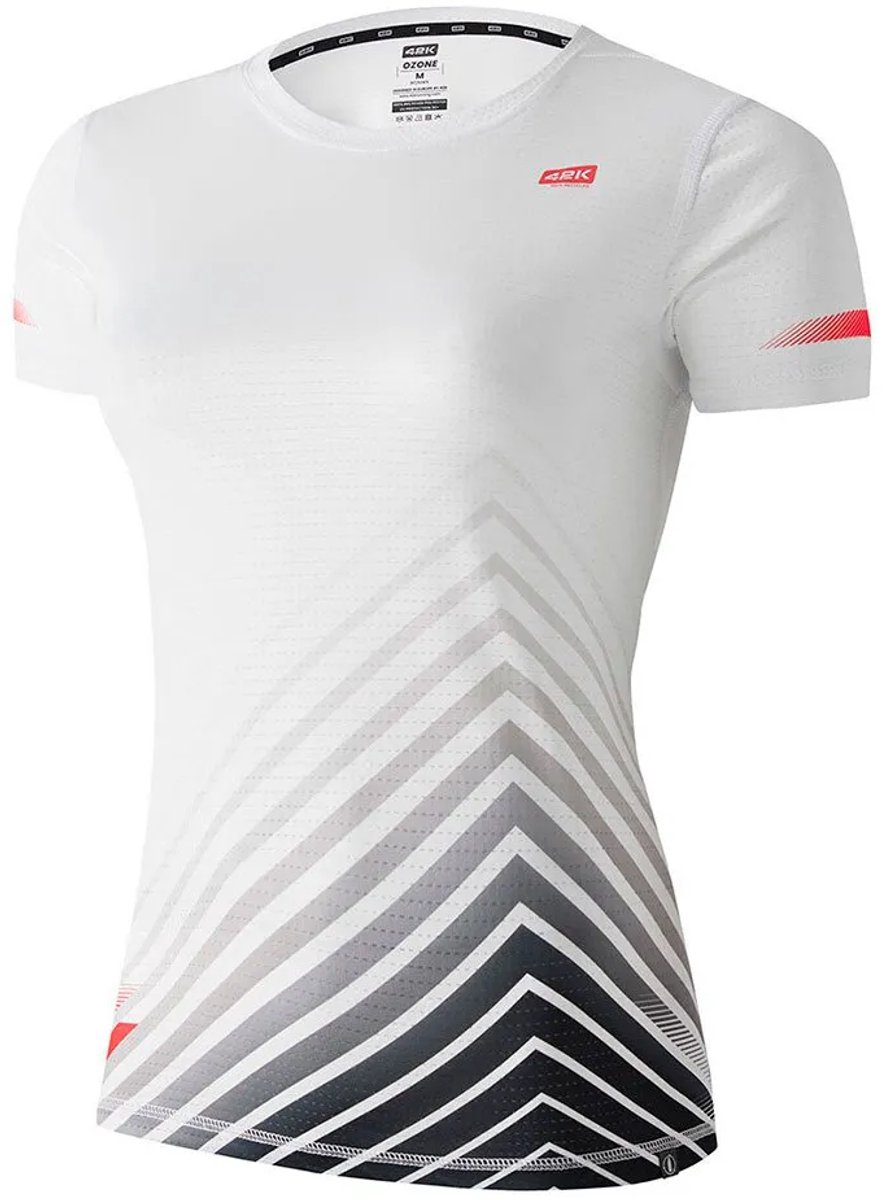 42k Running Ozone T-shirt Met Korte Mouwen Wit L Vrouw