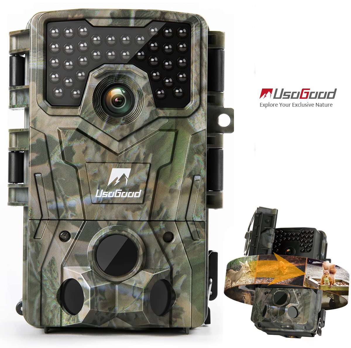 TC30 Wildcamera met Nachtzicht - Professionele Wildcamera voor Buiten - 4K Ultra HD 36MP 30FPS - Jachtcamera - Wildlife Camera - Waterdicht - Met WiFi & App - Incl. 32GB SD & 8 AA Batterijen