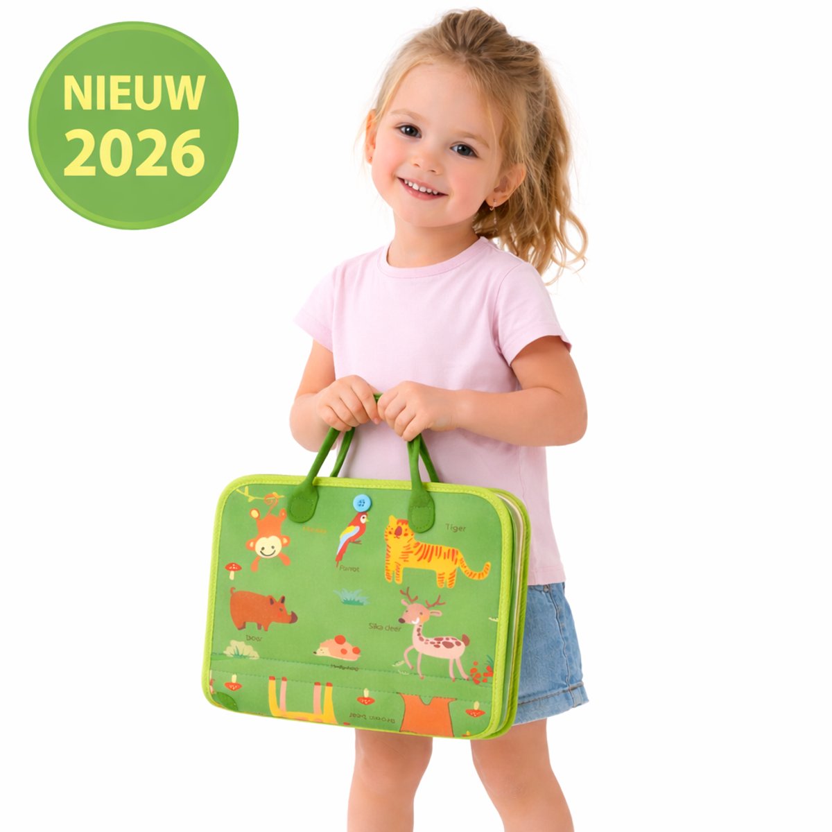 Montessori Busy Board Boek - Bussy Board - 2 / 4 Jaar – Educatief Speelgoed – Motoriek - Cijfers & Ritsen – Montessori Boek - Speelgoed Auto - Speelgoed Voor Onderweg -