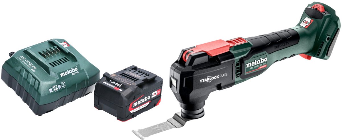 Metabo MT 18 LTX BL QSL accu-multitool 18 V Brushless Starlock Plus + 1x accu 4,0 Ah + oplader