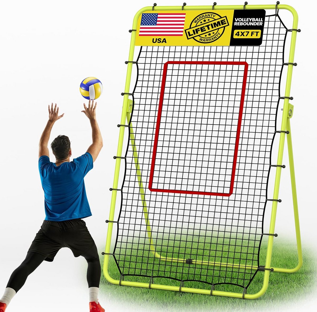 Verstelbaar Sport Reboundernet 5x4 ft voor Volleybal, Honkbal en Lacrosse
