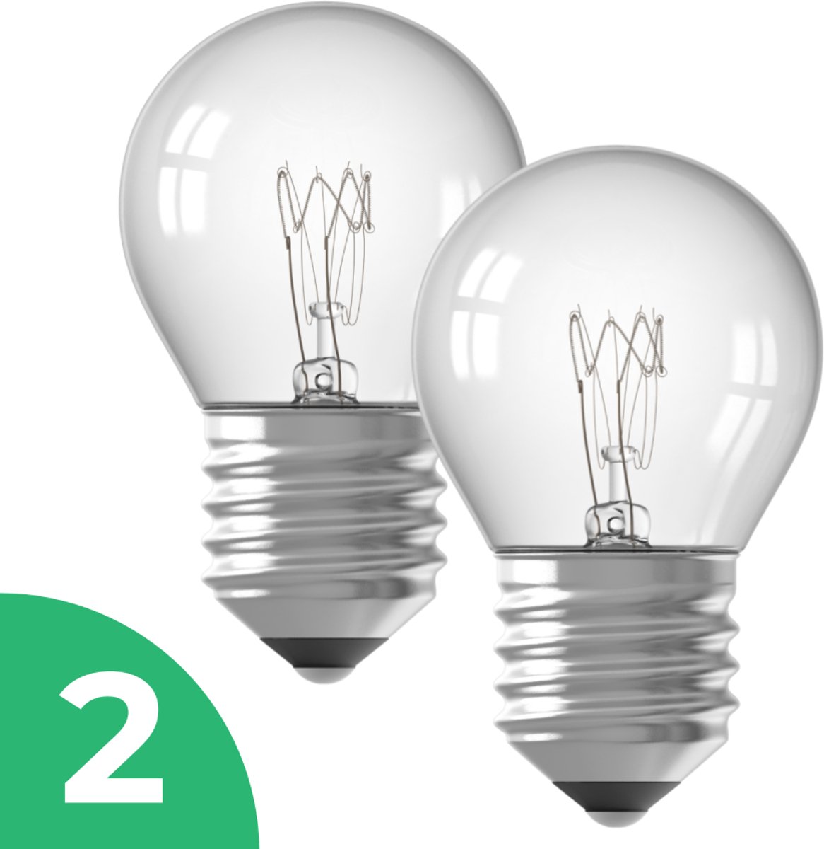 Trixline Kogel Gloeilamp E27 - 25W - Warm Wit Licht (2700K) - 215 lm - 1 jaar - Dimbaar - 2 stuks