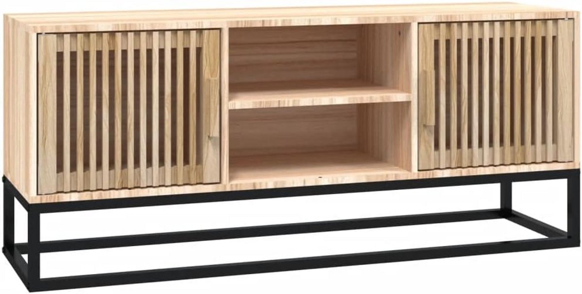 TV-meubel 105 cm hout en ijzer
