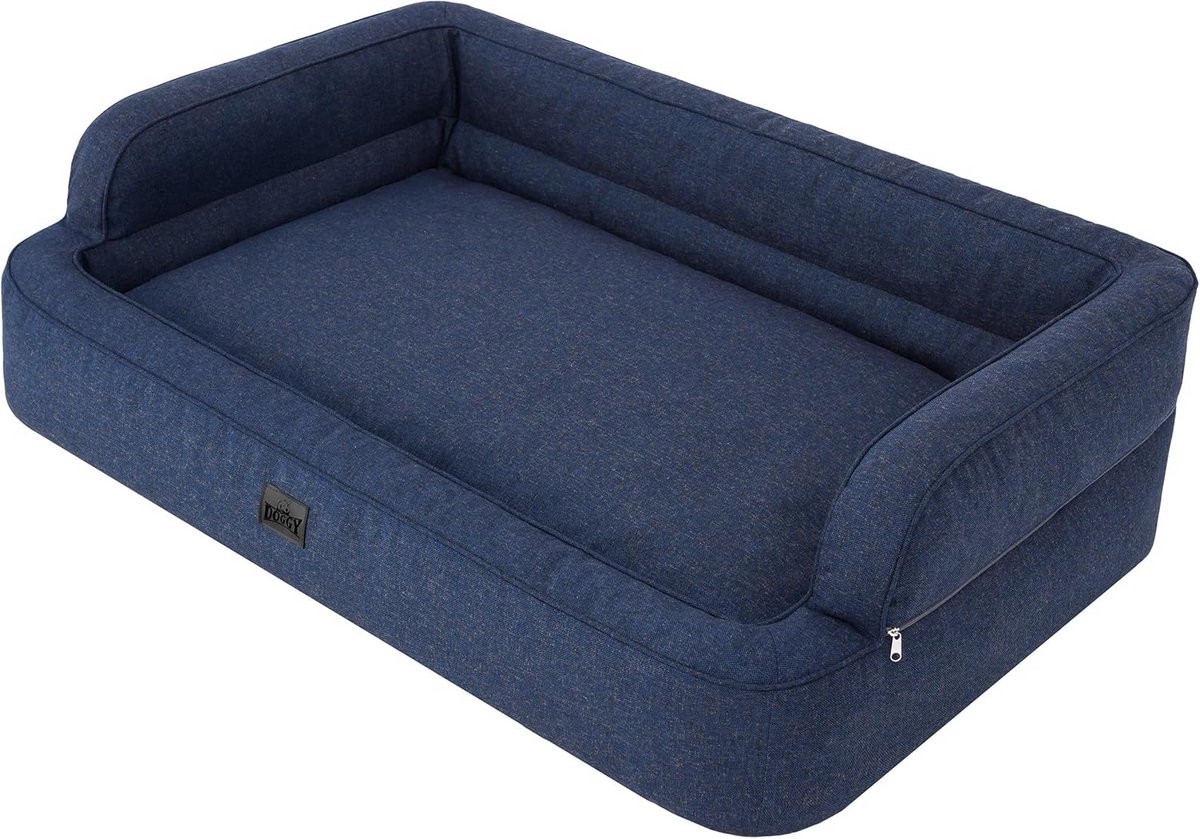 Hondenvoerbank met afneembare hoes, XXL 117 x 79 cm, Navy Blue