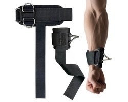 Gewichthef D-ringen (2 stuks) - Polssteunen voor gewichtheffen, bodybuilding, deadlifts en spieropbouw - Ergonomische ondersteuning voor mannen en vrouwen | Stevig nylon
