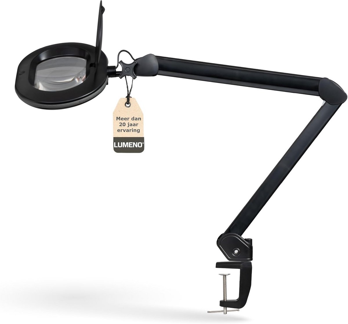 Vergrootlamp met 60 LED's en ovaal glas, 2 dimstanden, ideaal voor hobby en precisiewerk