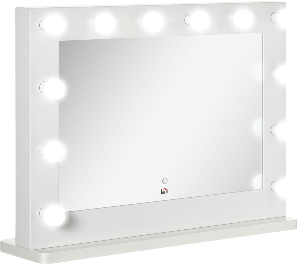 HOMCOM make-upspiegel van glas, 80x60x20cm, wit