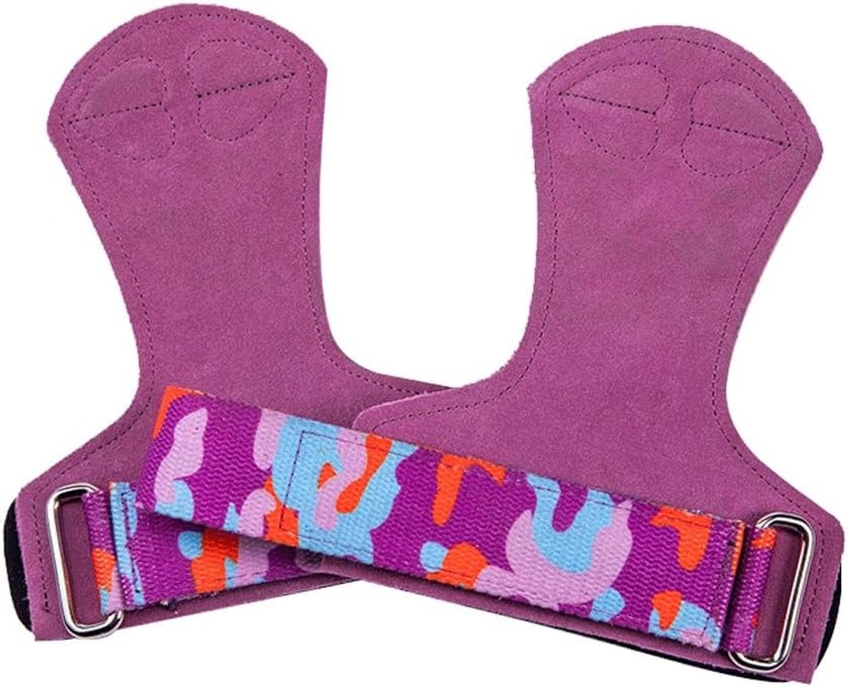 Polsbandjes voor sporthandschoenen - Paarse sporthandschoenen - Handbescherming voor gripversterkende trainers - Antislip polsbandjes voor optrekstangen