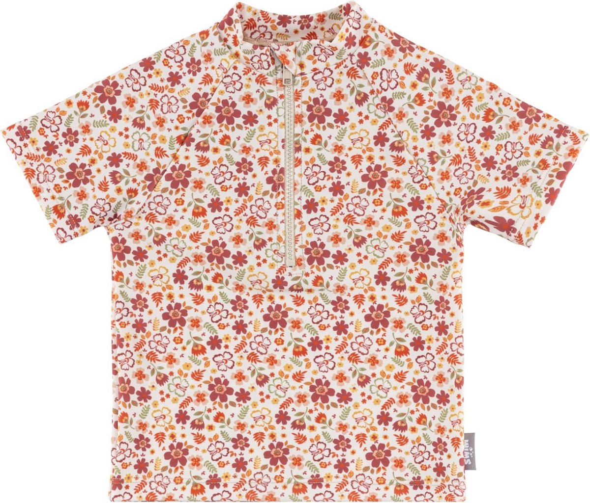 Baby Meisjes Zwemshirt Korte Mouw met Bloemenprint UV Bescherming