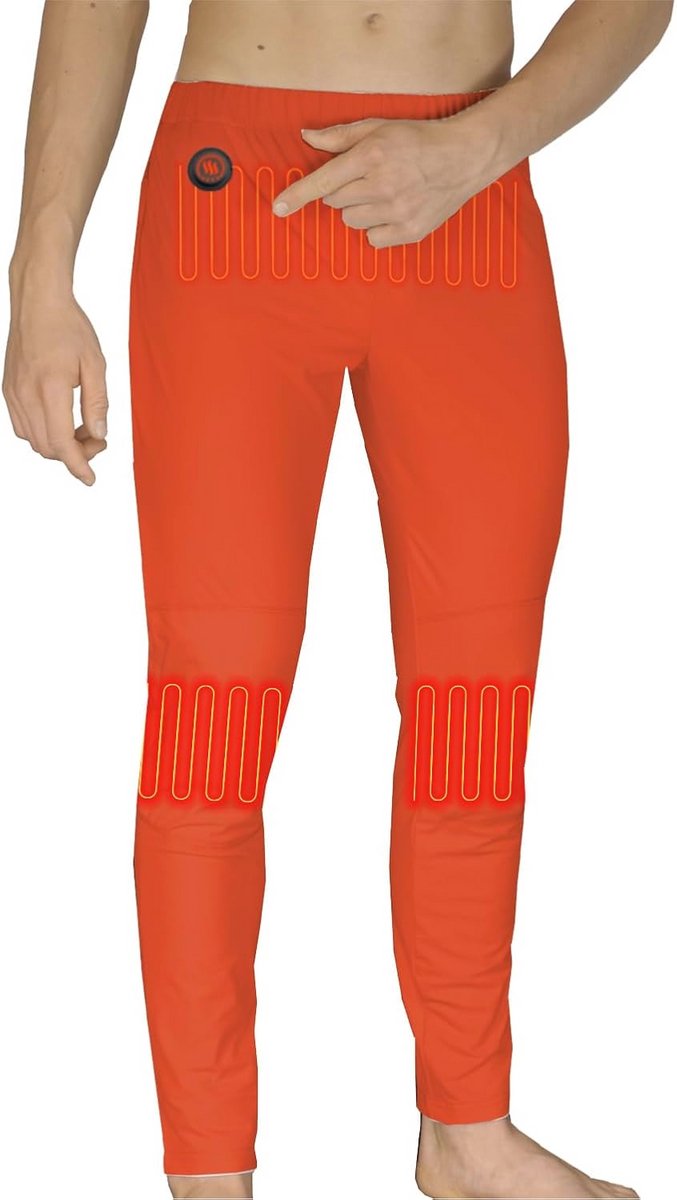 Verwarmde thermische lange pijpen met accu, maten S-XL, camouflage