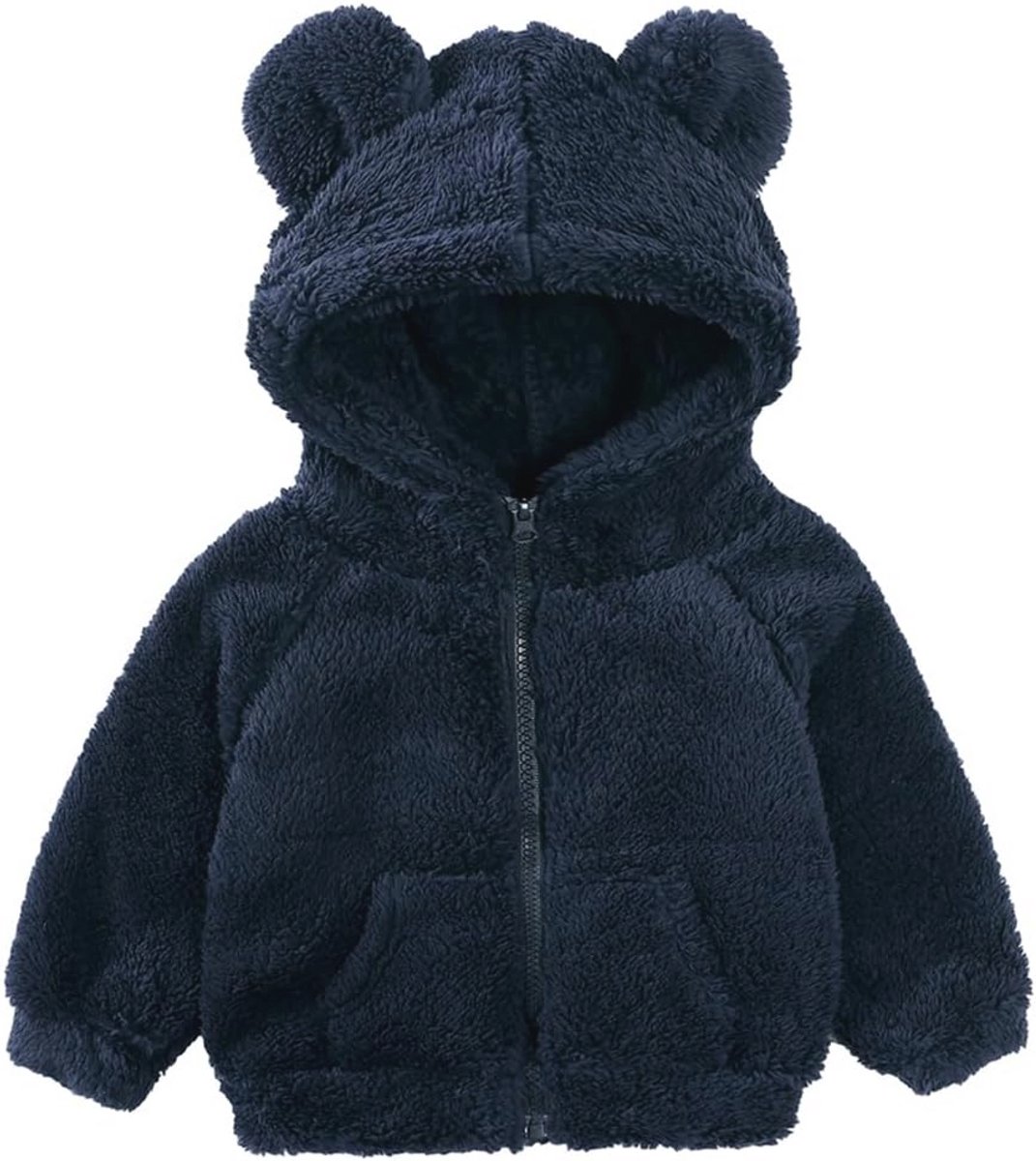 Fleece Hoodie voor Pasgeborenen met Rits - Warme Winter Buitenkleding voor Baby's