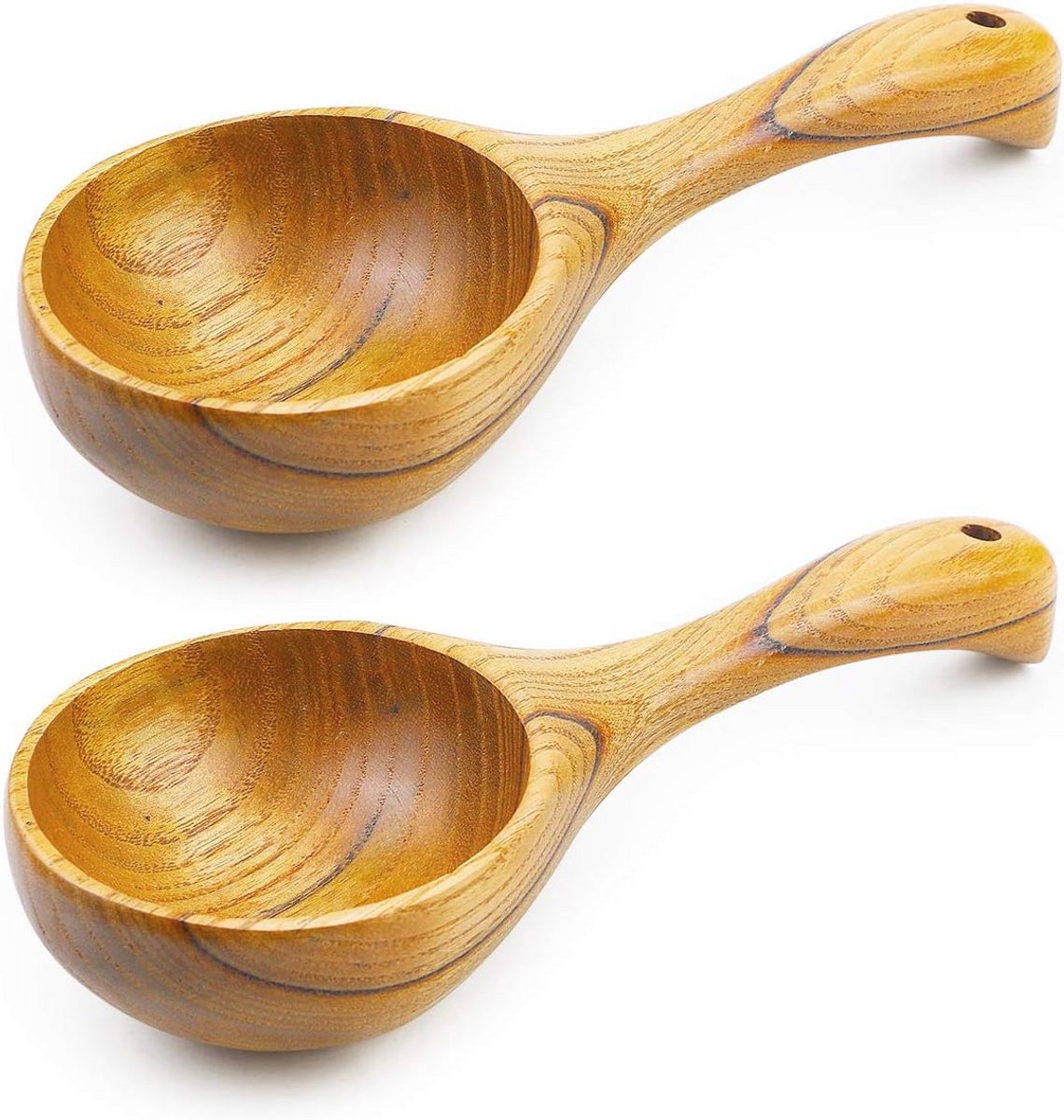 Set van 2 Houten Keukentools - Multifunctionele Pollepels voor Koken en Serveren