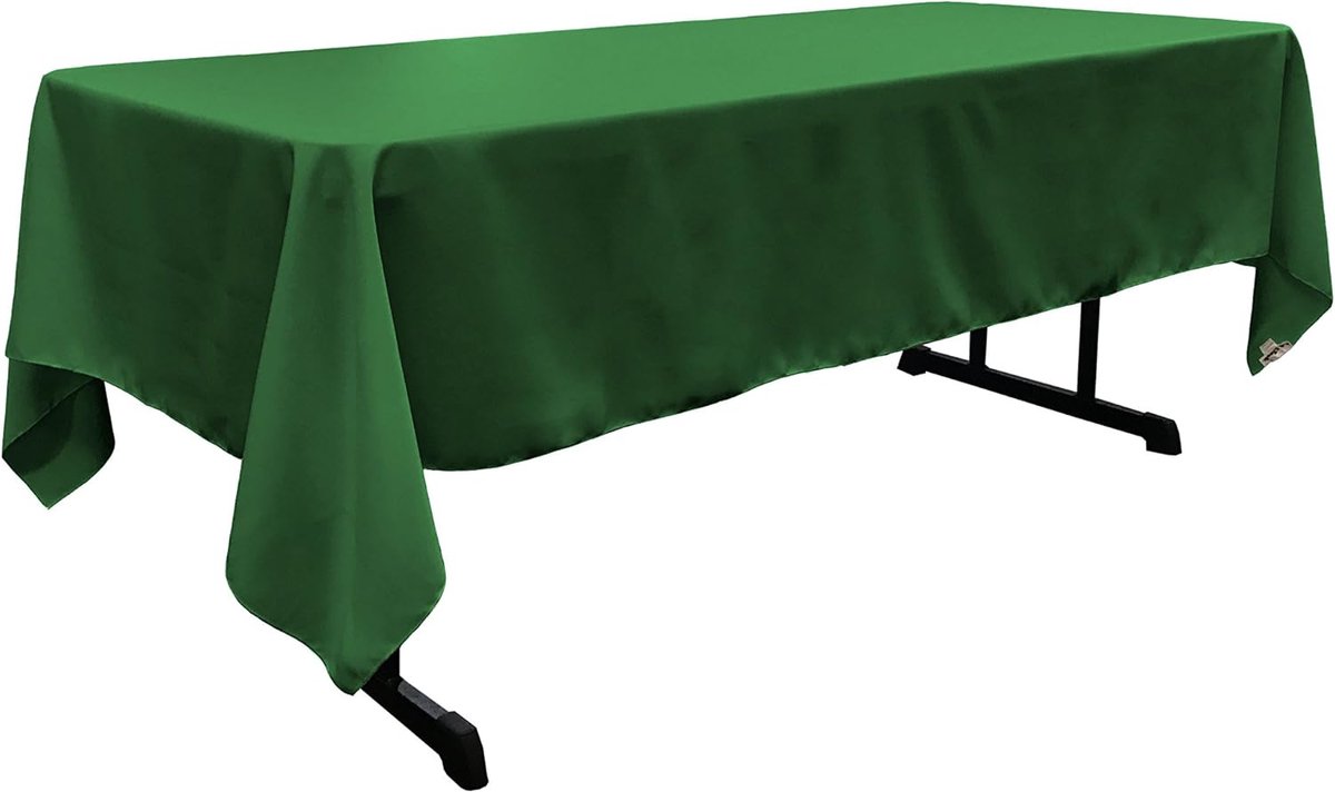 Famanu - Polyester linnen tafelkleed in beige tint, rechthoekig design