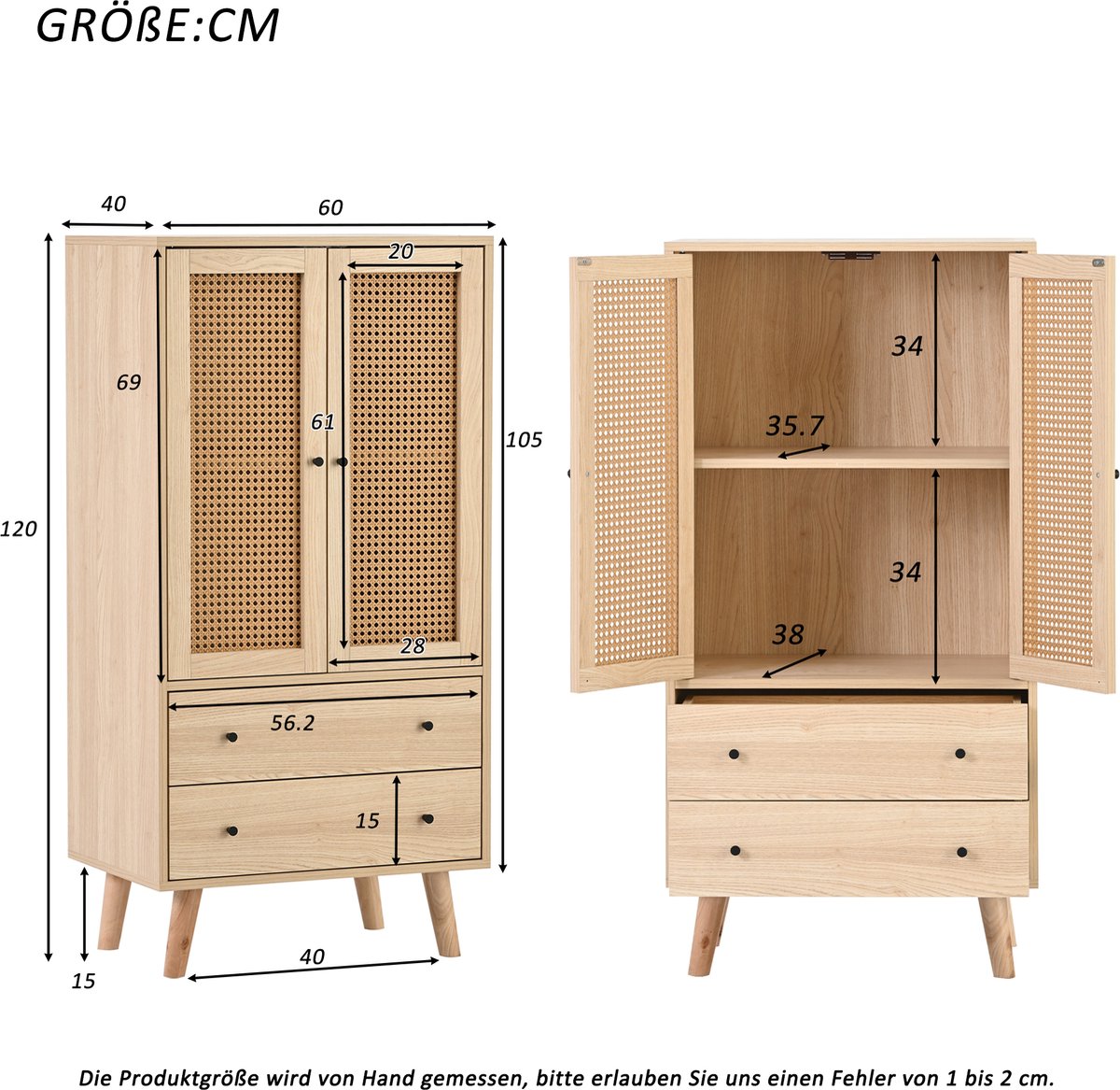Eetkamer dressoir woonkamer dressoir ladekast staande kast opbergkast tv-meubel met deuren