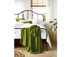 De Witte Lietaer Fleece Plaid Snuggly Cactus - 150 x 200 cm - Groen - Polyester