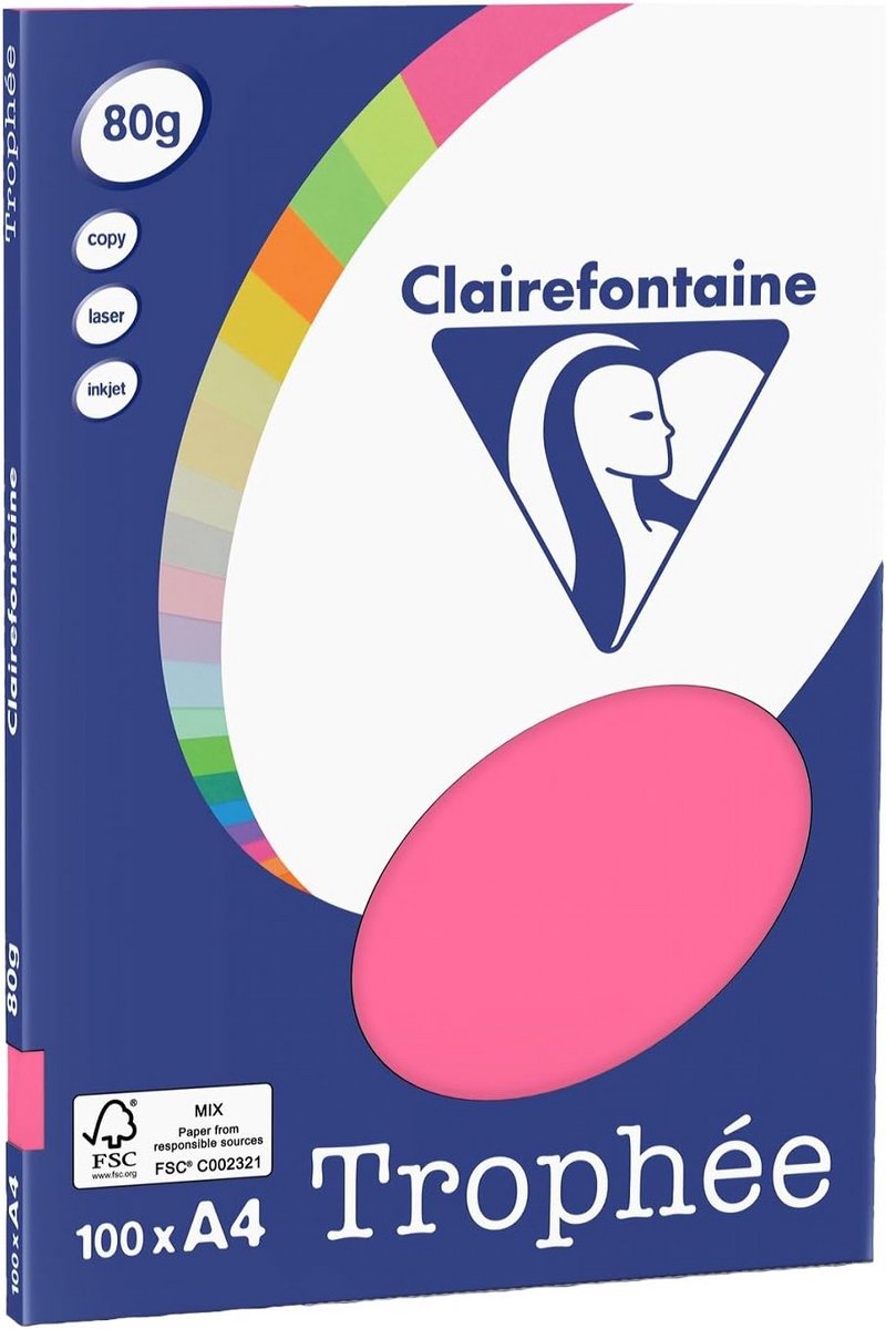 Printerpapier A4 80g - 100 Vellen Kopieerpapier Eosin (Roze)