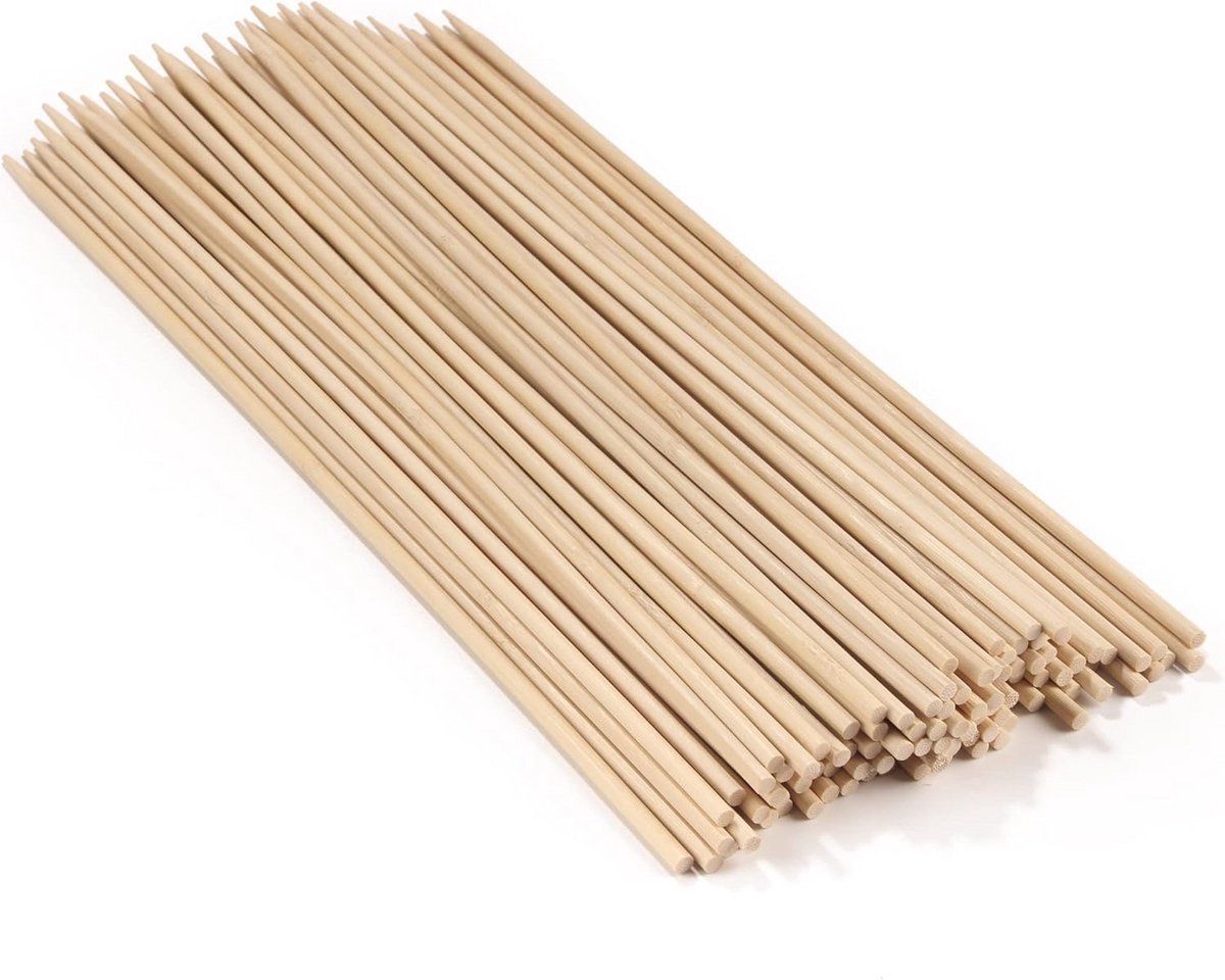 Extra Lange 5mm Bamboespiesjes - 100 Stuks - Perfect voor BBQ, Kamperen en Feestjes