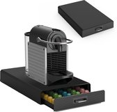 BRASQ Capsulehouder voor Nespresso Capsules - Opbergbox met Lade - 50 Cups - Koffiecups houder Zwart