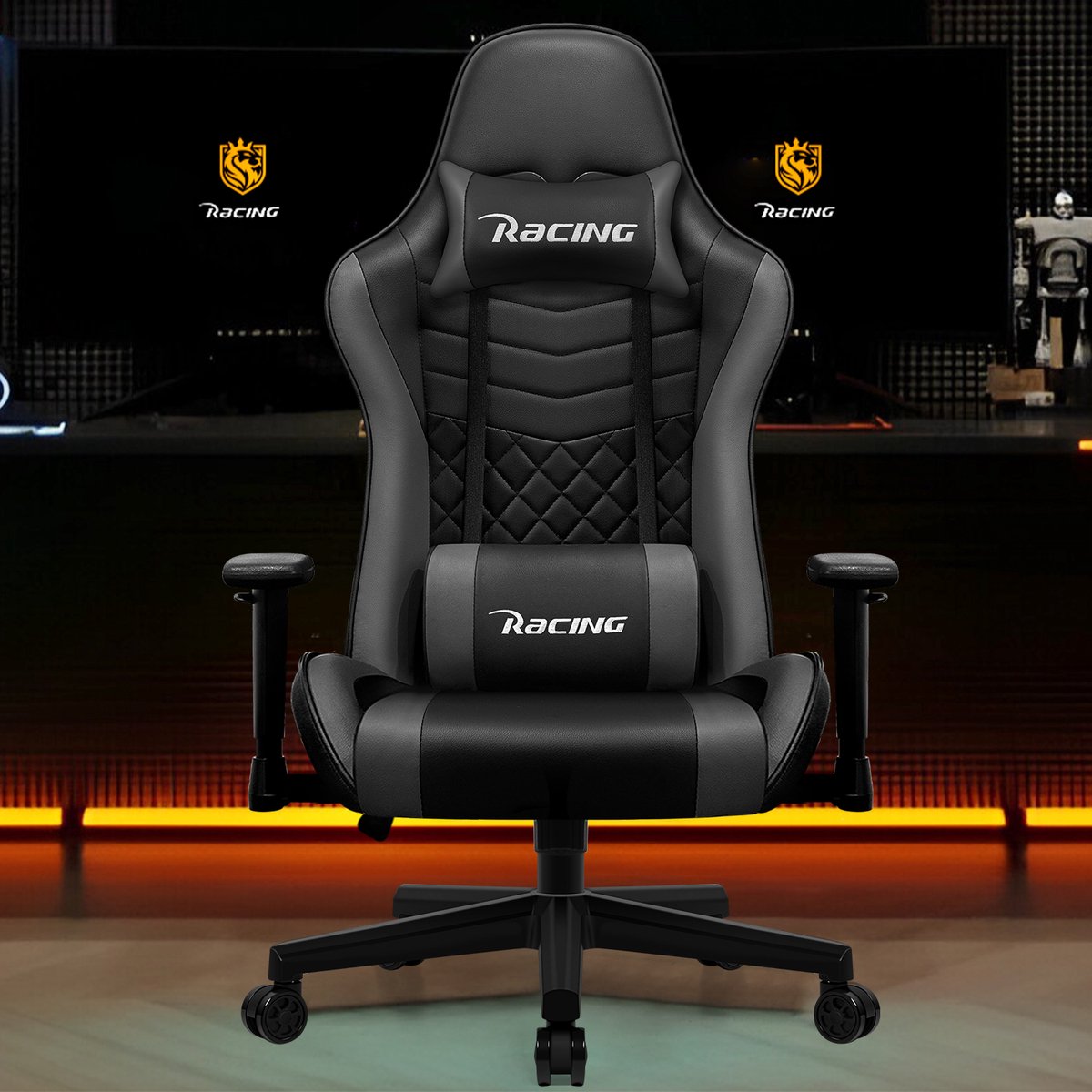 Hiaonyx Gaming Stoel - 170° Verstelbare Rugleuning - Gaming