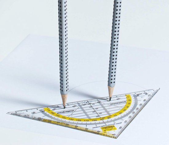 6 stuks geometrische driehoek kunststof geodriehoek geometrieset voor