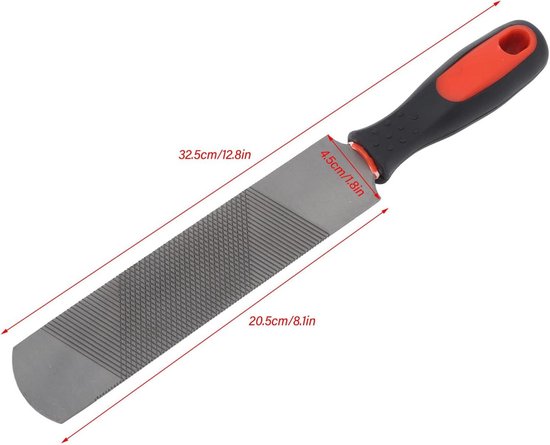 Hoefrasp van 8 inch, Koolstofstaal Hoefvijlgereedschap met Handvat voor het Trimmen en Repareren van Paarden-, Geiten- en Varkenshoeven — afbeelding 4
