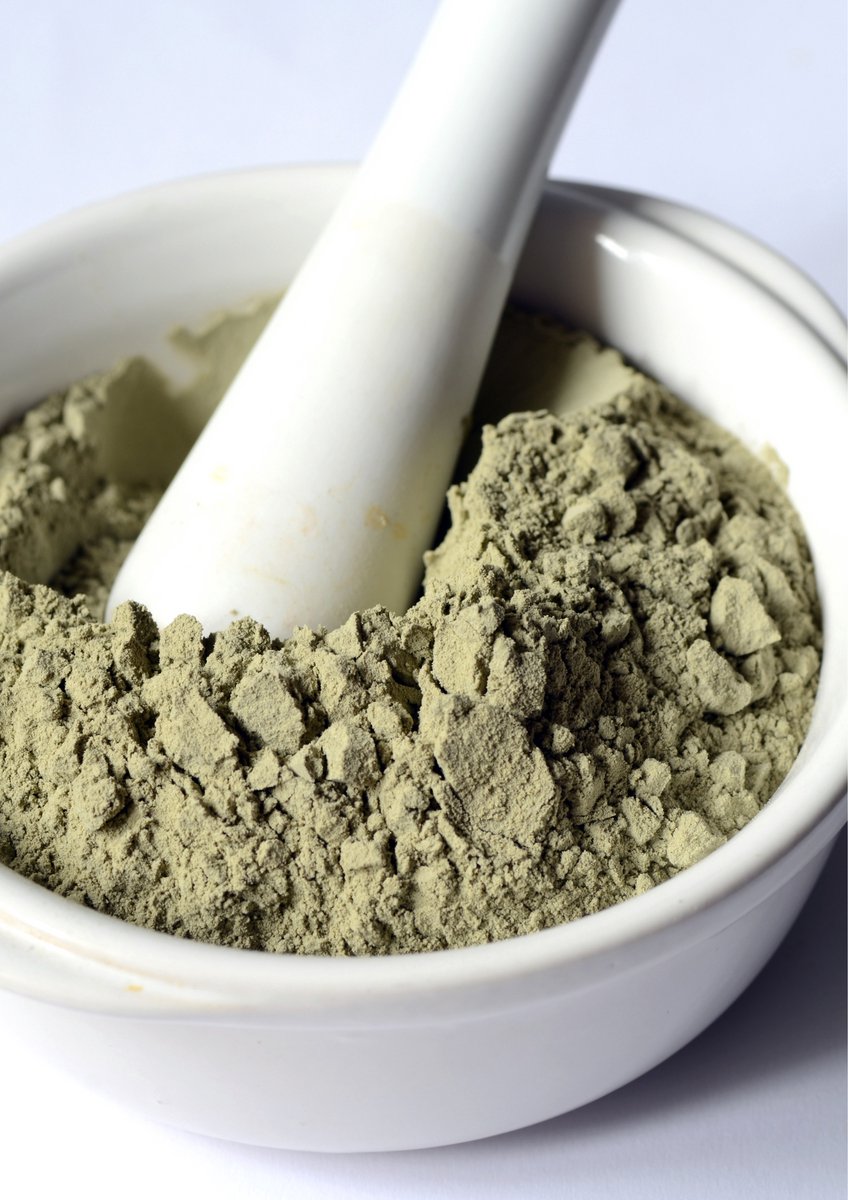 Aza Natural - Groene klei poeder - Gezichtsmasker met een zuiverende werking - Kleimasker - Gezichtsmasker - 100% Pure Klei Masker