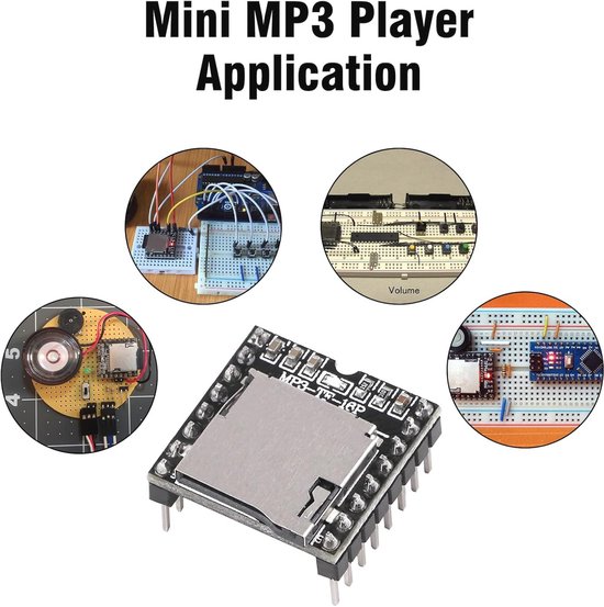 Module Mini lecteur MP3 pour Arduino - Lot de 5 DFPlayer avec carte TF ...