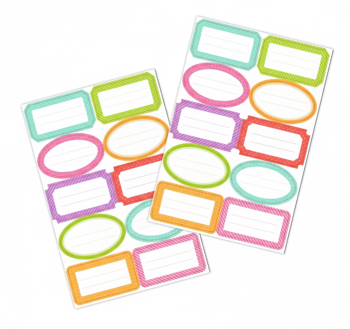 Label Stickers om op te Schrijven - 20 Zelfklevende Naamstickers - Naamlabels