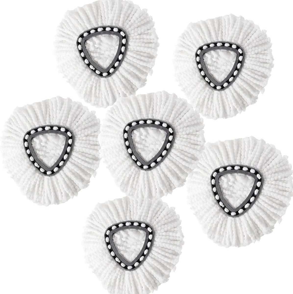 6Pack Microfiber Mop Hoofd Vervangset voor Eenvoudige Huishoudelijke Reiniging