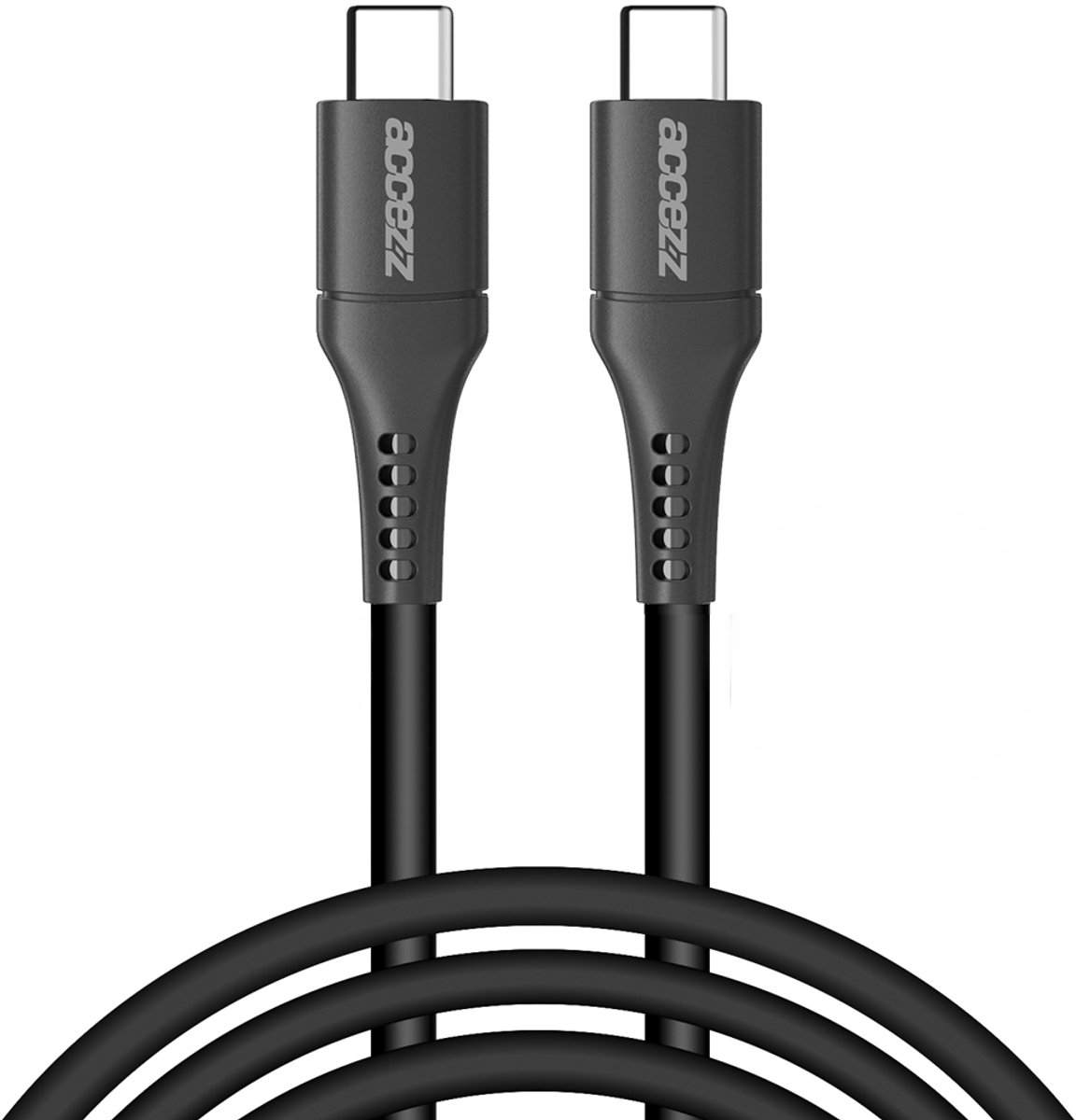 Accezz USB C naar USB C kabel - Oplaadkabel Samsung - Snellader & Datasynchronisatie - 2 meter - Zwart