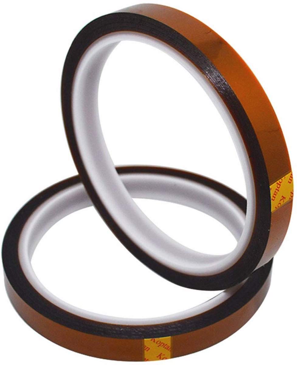 Hittebestendige Tape voor 3D-printers - Polyimide Isolatietape 33m x 10mm - Duurzaam en Flexibel