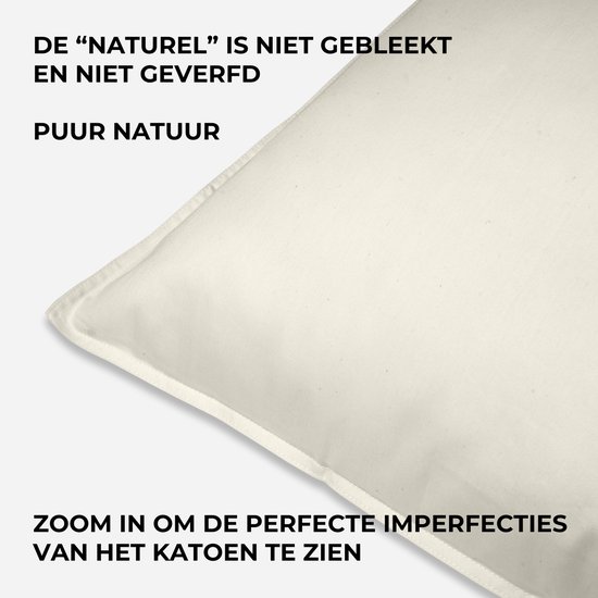 Wocha Dekbedovertrek Set - 100% Biologisch Katoen Satijn (300TC) - 240x200/220 - Naturel - Premium kwaliteit en duurzaam - Incl. 2 kussenslopen van Wocha — afbeelding 2