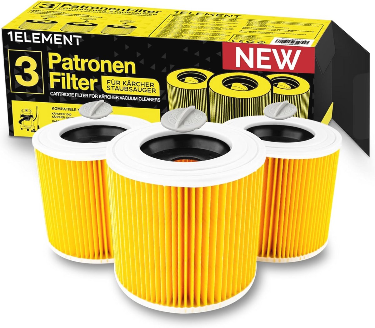 Stofzuigerfilter voor wet- en droogzuiger (3x WD3 Filtre)