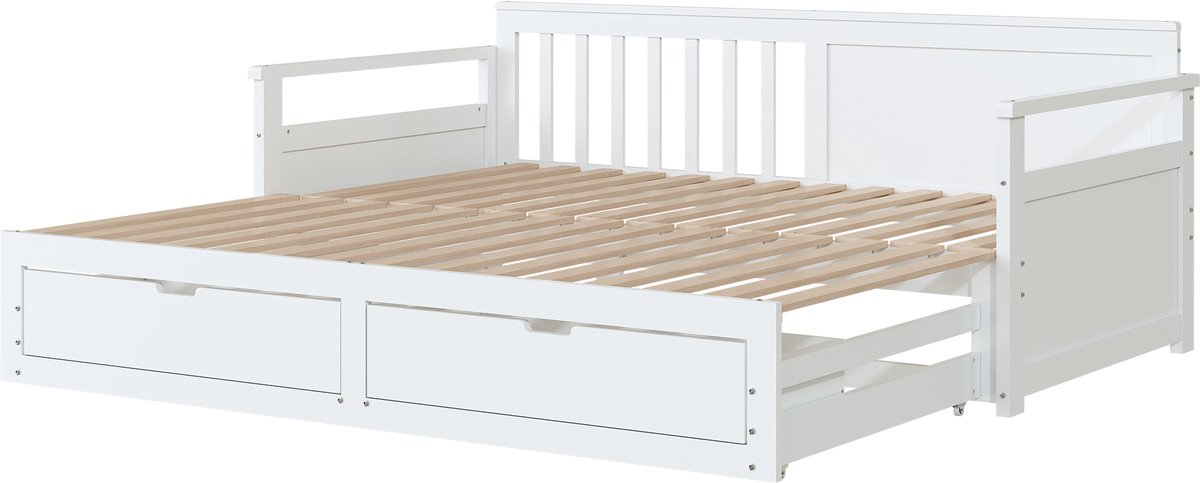 Multifunctioneel twee-in-één dagbed 90 (180) x 190 cm met grenenbed