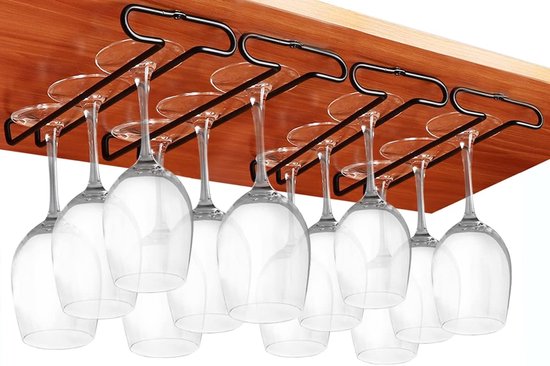 cailiya 4 stuks wijnglashouders om te hangen met glas, wijnglashouders voor de hals, wijnglashouders voor picknick, zwembad, festivals, bruiloft, verjaardag, feest, groot (wijnglazen niet inbegrepen