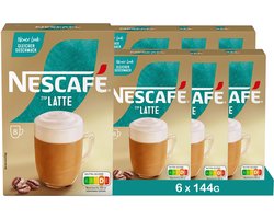 NESCAFÉ Gold Type Latte, oplosbare koffiebonen (6 x 8 x 18 g)