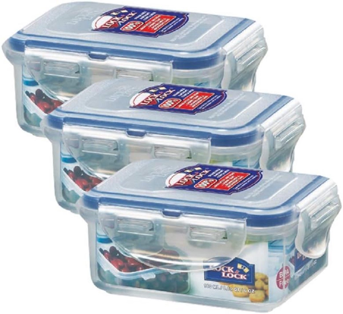 Set van 3 Vershouddozen Luchtdicht - Magnetron & Vaatwasserbestendig - 180ml
