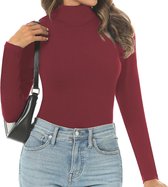 Elegante Coltrui voor Dames met Korte Mouwen - Casual Rolkraag Pullover voor Lente, Herfst en Winter