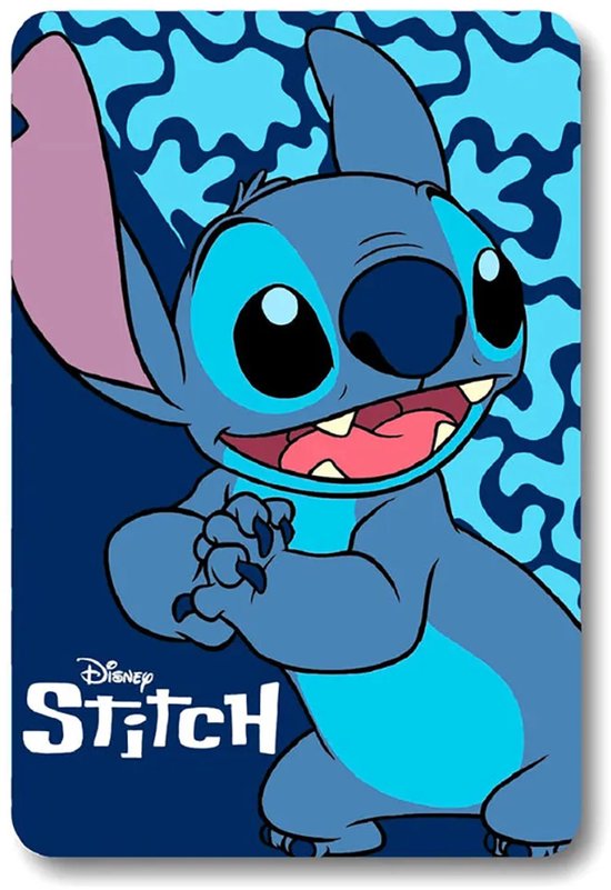 Disney Lilo en Stitch fleece deken Plaid blauw