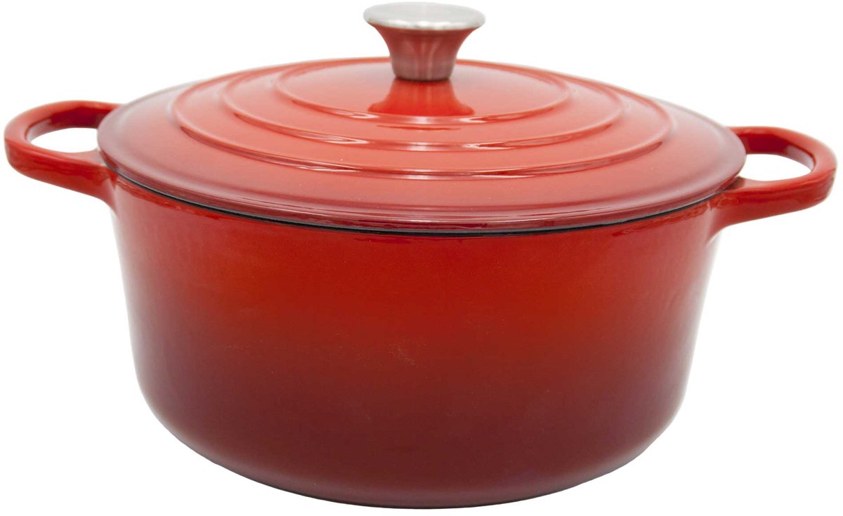 Delucio Gietijzeren Braadpan Rosso Rubino - 26cm