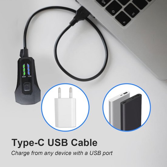 Super Bright Bicycle Light with Automatic Sensor and USB Rechargeable Battery — afbeelding 2