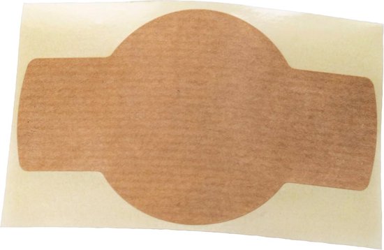 MD Labels Kraftetiketten – 100x58 Mm – 100 Stuks – Bruin Natuurlijk Papier – Zelfklevend – Voor Jampotten, Dozen & Voorraad – Biologisch Afbreekbaar