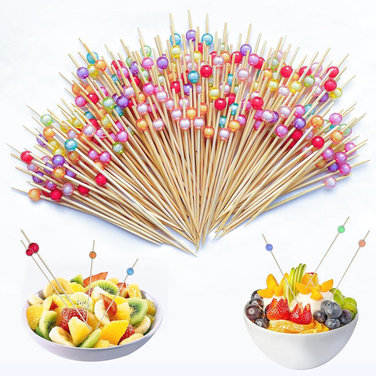 Pack van 200 Houten Cocktailprikkers - 12 cm Decoratie voor Feestjes en Evenementen