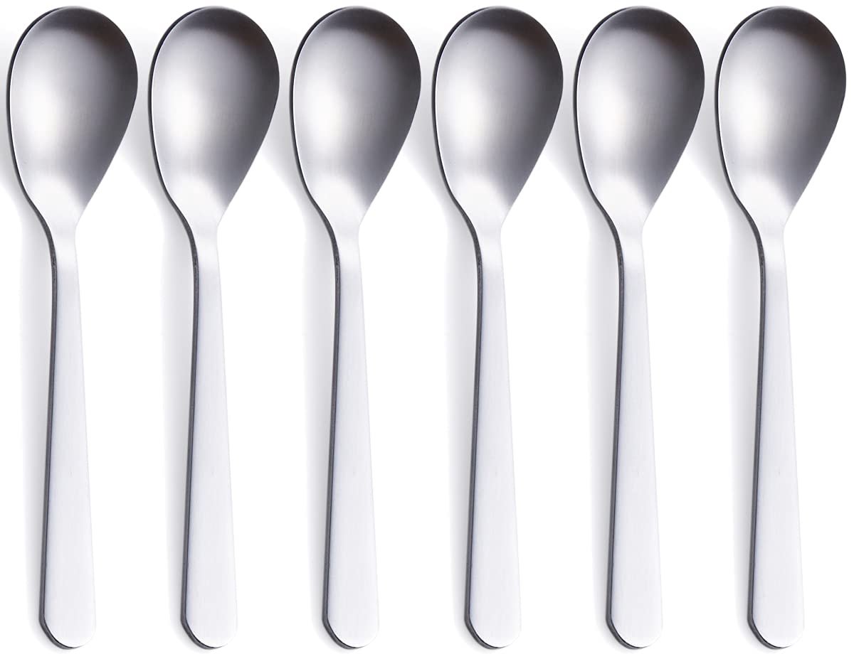 6 stuks - Lepels - lange koffielepelset – 304RVS – Dessertlepelset – 11,1 cm – IJslepel – Theelepel – Suikerlepel – Zilver